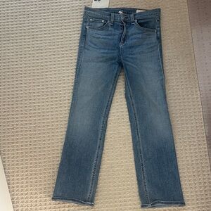 rag & bone faded blue mid-rise jeans